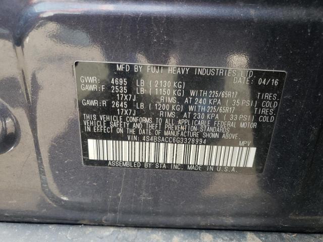 Снимка 10 от търг – 2016 SUBARU OUTBACK 2. с VIN 4S4BSACC6G3328994