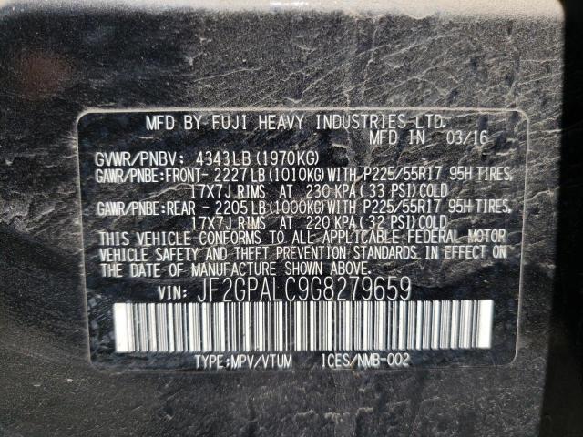 Photo 10 from auction – 2016 SUBARU CROSSTREK with VIN JF2GPALC9G8279659