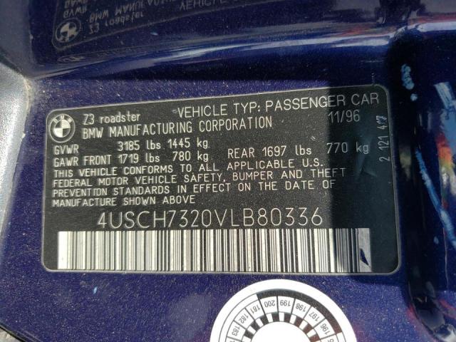 Photo 10 from auction – 1997 BMW Z3 1.9 with VIN 4USCH7320VLB80336