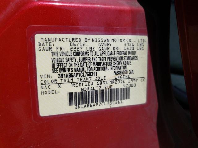 Photo 10 from auction – 2012 NISSAN SENTRA 2.0 with VIN 3N1AB6AP7CL750311