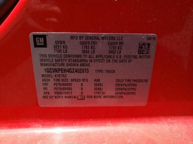 Photo 10 from auction – 2016 CHEVROLET SILVERADO with VIN 1GCVKPEH4GZ402973