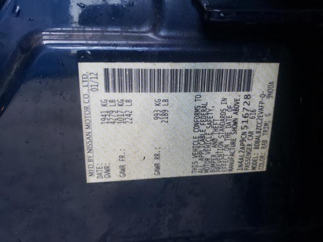 Photo 10 from auction – 2012 NISSAN ALTIMA BAS with VIN 1N4AL2AP9CN516728