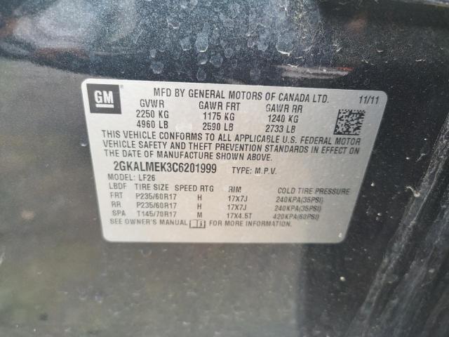 Photo 10 from auction – 2012 GMC TERRAIN SL with VIN 2GKALMEK3C6201999