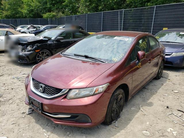 Photo 2 from auction – 2013 HONDA CIVIC LX with VIN 2HGFB2F52DH570829