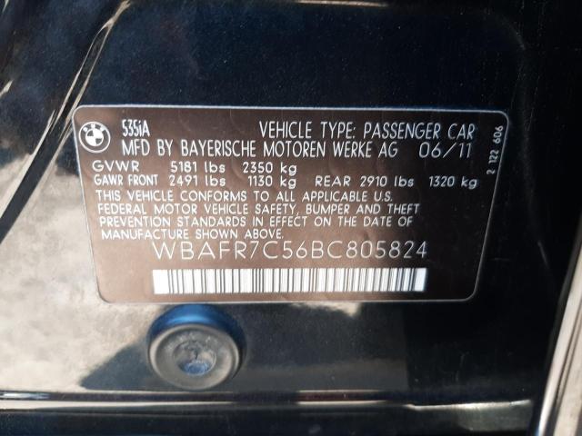 Photo 10 from auction – 2011 BMW 535 I with VIN WBAFR7C56BC805824