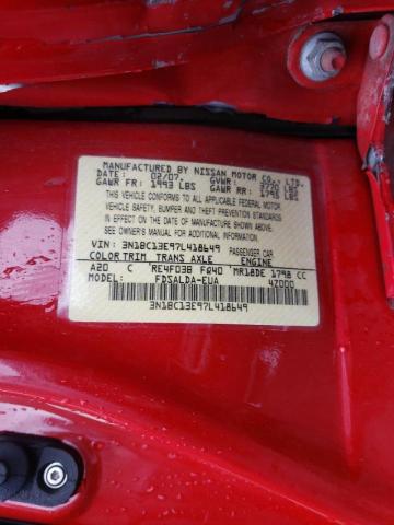 Photo 10 from auction – 2007 NISSAN VERSA S with VIN 3N1BC13E97L418649