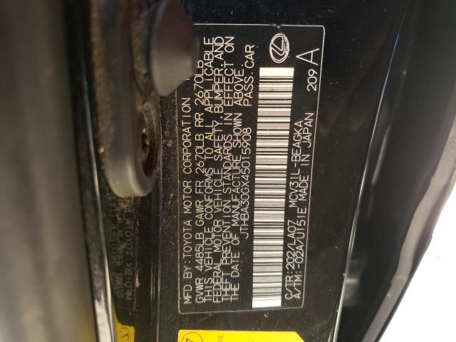 Photo 10 from auction – 2004 LEXUS ES 330 with VIN JTHBA30GX45015908
