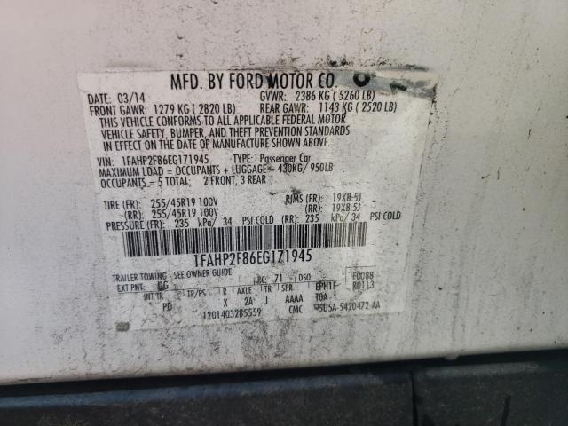 Photo 10 from auction – 2014 FORD TAURUS LIM with VIN 1FAHP2F86EG171945