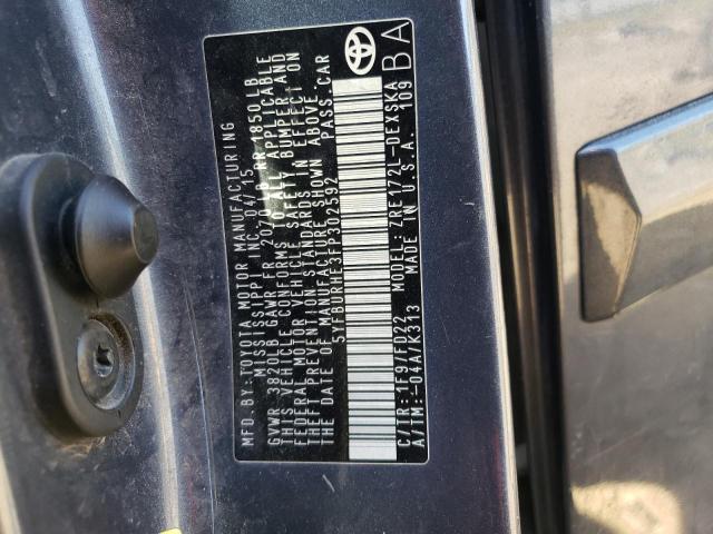 Photo 10 from auction – 2015 TOYOTA COROLLA with VIN 5YFBURHE3FP302592