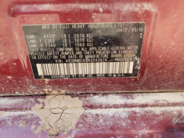 Photo 10 from auction – 2010 SUBARU LEGACY 2.5 with VIN 4S3BMBC69A3243976