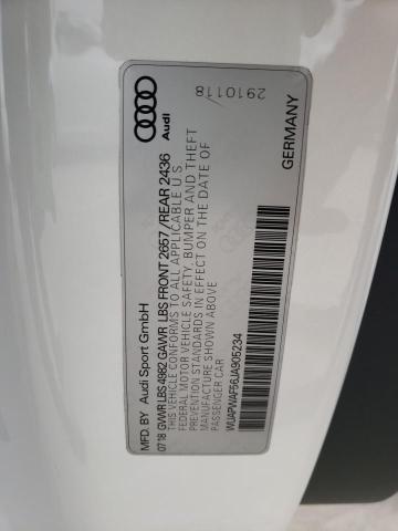 Foto 10 de la subasta – 2018 AUDI RS5 con VIN WUAPWAF56JA905234