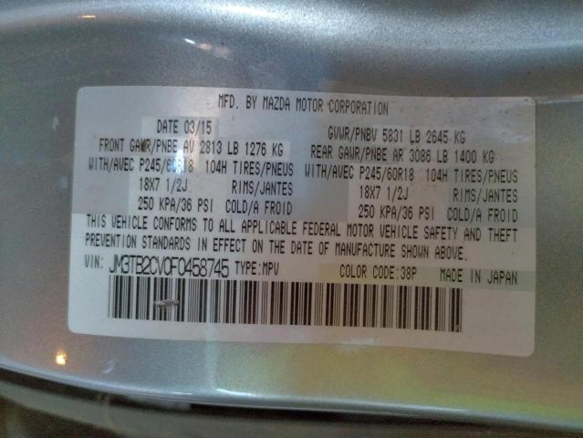 Photo 10 from auction – 2015 MAZDA CX-9 TOURI with VIN JM3TB2CV0F0458745