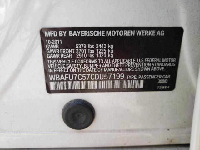 Photo 10 from auction – 2012 BMW 535 XI with VIN WBAFU7C57CDU57199