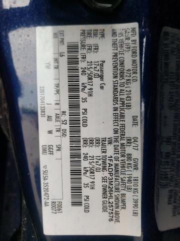 Photo 10 from auction – 2017 FORD FOCUS SEL with VIN 1FADP3M26HL257576