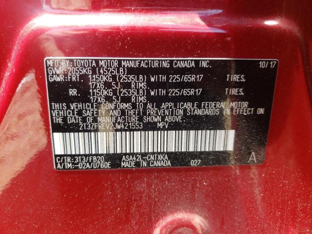 Photo 10 from auction – 2018 TOYOTA RAV4 LE with VIN 2T3ZFREV2JW421553