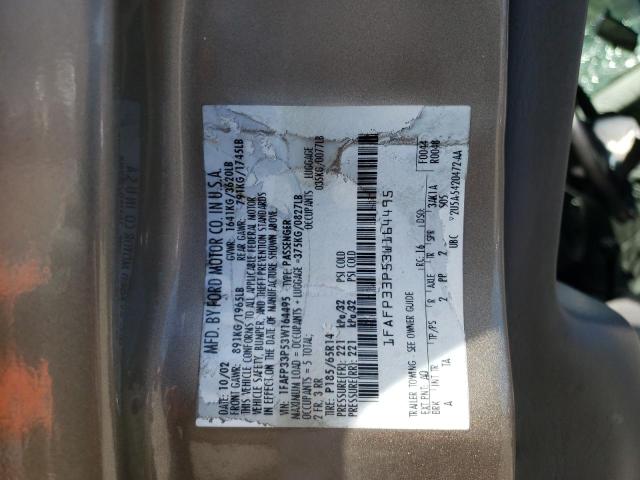 Photo 10 from auction – 2003 FORD FOCUS LX with VIN 1FAFP33P53W164495