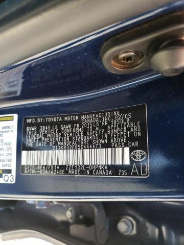 Photo 10 from auction – 2005 TOYOTA COROLLA MA with VIN 2T1KR32E65C444473