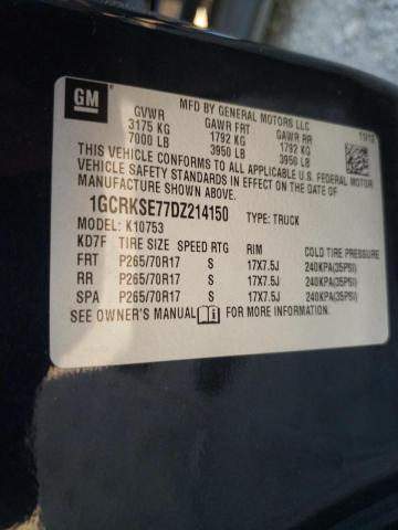 Photo 10 from auction – 2013 CHEVROLET SILVERADO with VIN 1GCRKSE77DZ214150