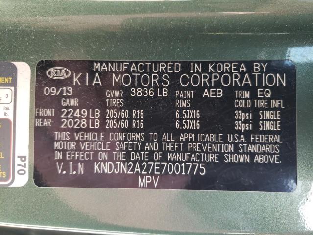 Photo 10 from auction – 2014 KIA SOUL with VIN KNDJN2A27E7001775