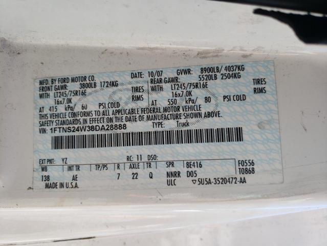 Photo 10 from auction – 2008 FORD ECONOLINE with VIN 1FTNS24W38DA28888