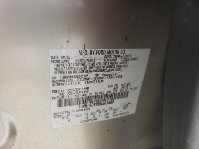 Photo 10 from auction – 2011 LINCOLN MKS with VIN 1LNHL9DR9BG605888
