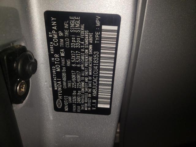 Photo 10 from auction – 2012 HYUNDAI TUCSON GLS with VIN KM8JUCAC1CU418353