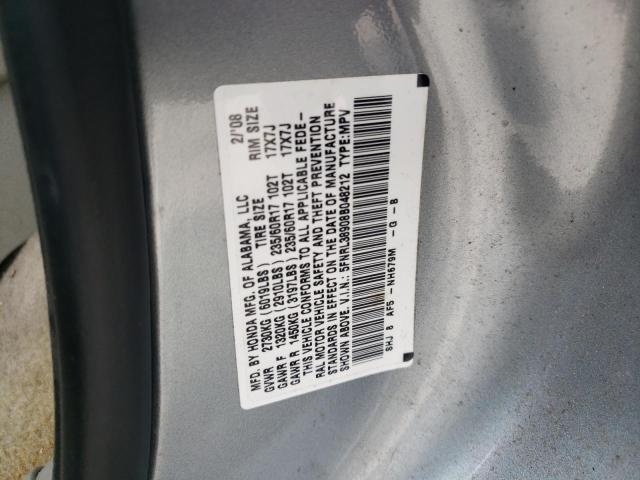 Photo 10 from auction – 2008 HONDA ODYSSEY TO with VIN 5FNRL38908B048212