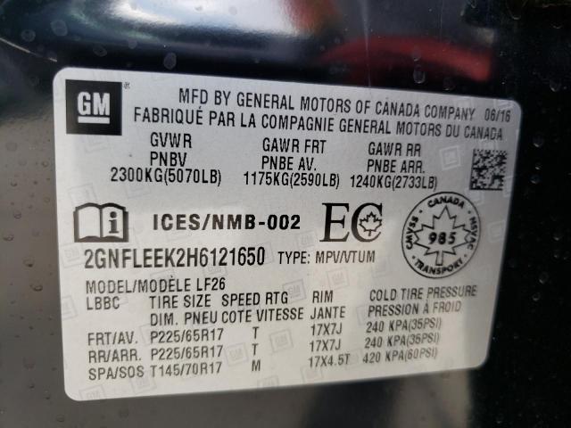 Photo 10 from auction – 2017 CHEVROLET EQUINOX LS with VIN 2GNFLEEK2H6121650