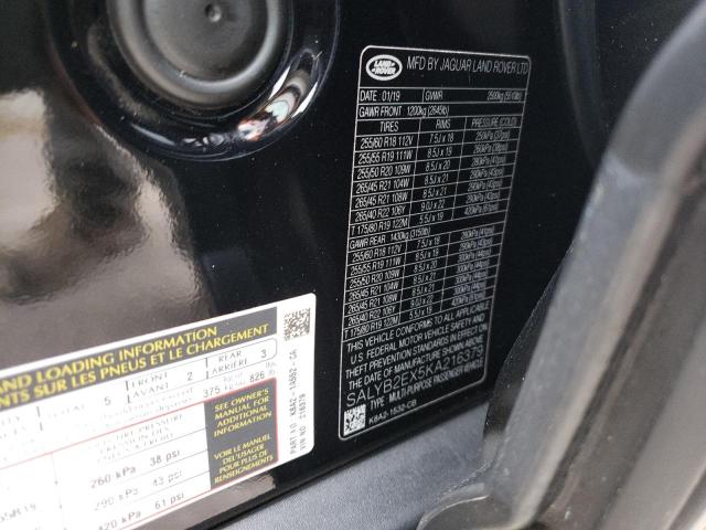 Zdjęcie 10 z aukcji – 2019 LAND ROVER RANGE ROVE z VIN SALYB2EX5KA216379