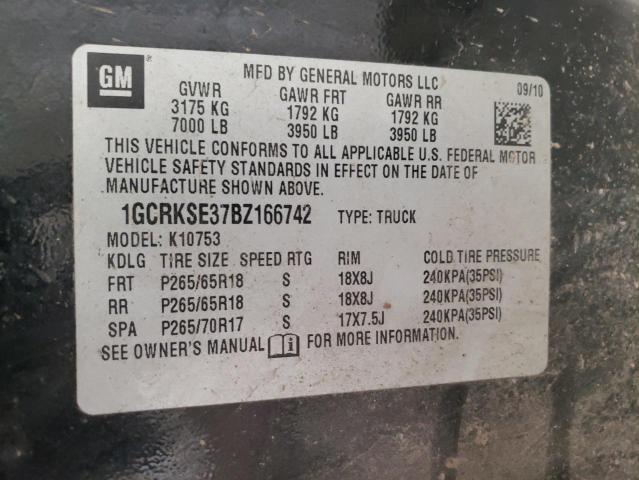 Photo 10 from auction – 2011 CHEVROLET SILVERADO with VIN 1GCRKSE37BZ166742