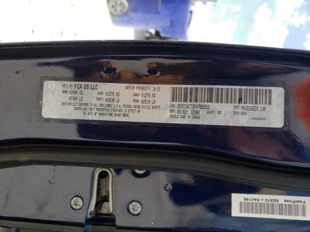 Photo 10 from auction – 2015 DODGE CHARGER with VIN 2C3CDXCT3FH785252