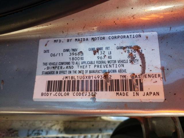 Photo 10 from auction – 2011 MAZDA 3 I with VIN JM1BL1UGXB1493602