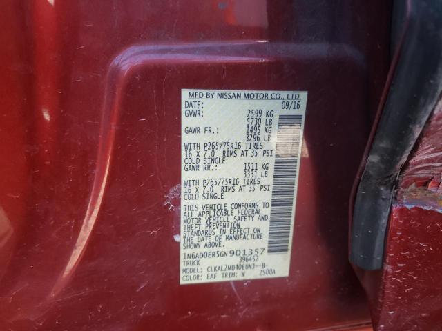 Photo 10 from auction – 2016 NISSAN FRONTIER S with VIN 1N6AD0ER5GN901357