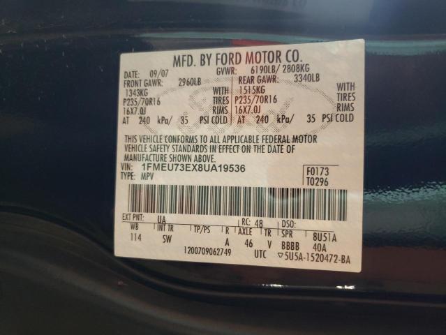 Photo 10 from auction – 2008 FORD EXPLORER X with VIN 1FMEU73EX8UA19536