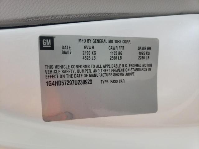 Photo 10 from auction – 2007 BUICK LUCERNE CX with VIN 1G4HD57297U230923