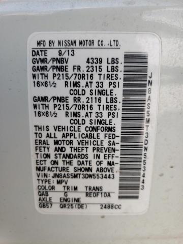Photo 10 from auction – 2013 NISSAN ROGUE S with VIN JN8AS5MT3DW553443