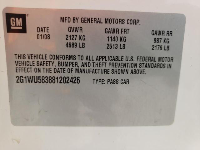 Photo 10 from auction – 2008 CHEVROLET IMPALA LTZ with VIN 2G1WU583881202426