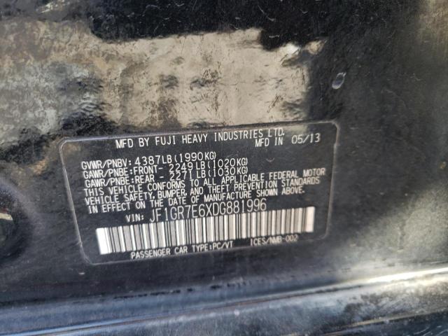 Photo 10 from auction – 2013 SUBARU IMPREZA WR with VIN JF1GR7E6XDG881996