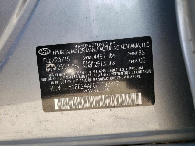 Photo 10 from auction – 2015 HYUNDAI SONATA SE with VIN 5NPE24AF0FH192817