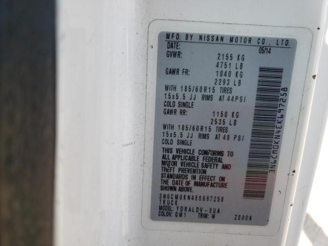 Photo 10 from auction – 2014 NISSAN NV200 2.5S with VIN 3N6CM0KN4EK697258