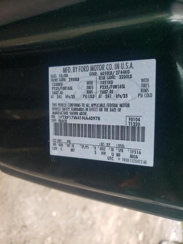 Photo 10 from auction – 2001 FORD F-150 with VIN 1FTRF17W41NA40978