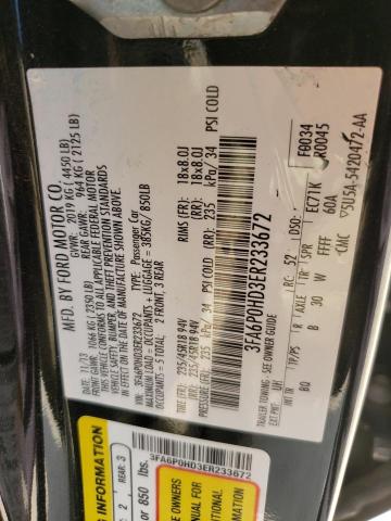 Photo 10 from auction – 2014 FORD FUSION SE with VIN 3FA6P0HD3ER233672