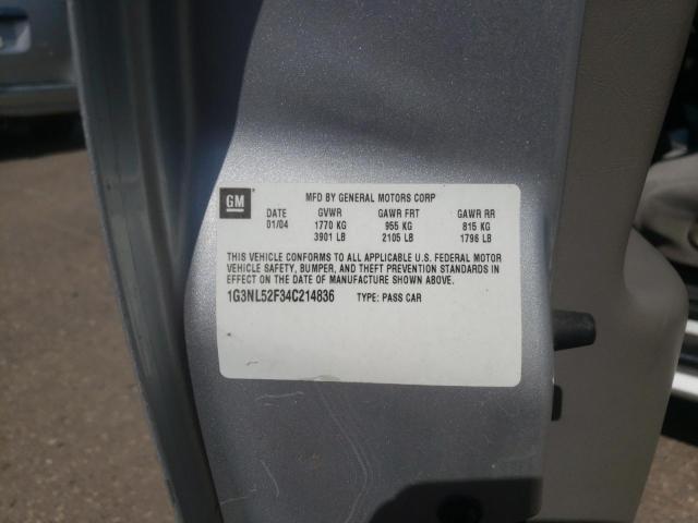 Photo 10 from auction – 2004 OLDSMOBILE ALERO GL with VIN 1G3NL52F34C214836