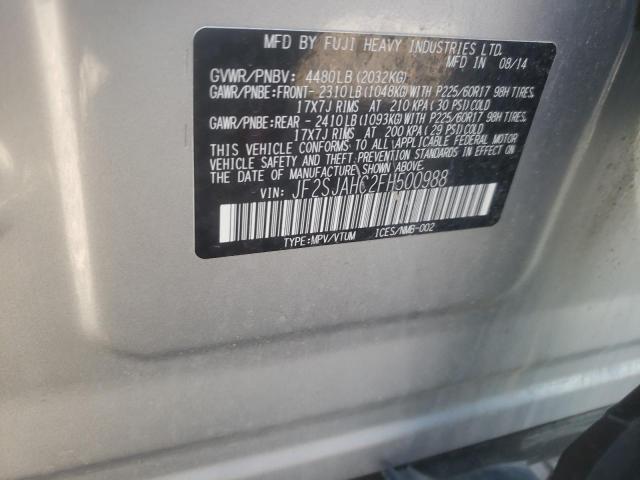Photo 10 from auction – 2015 SUBARU FORESTER 2 with VIN JF2SJAHC2FH500988