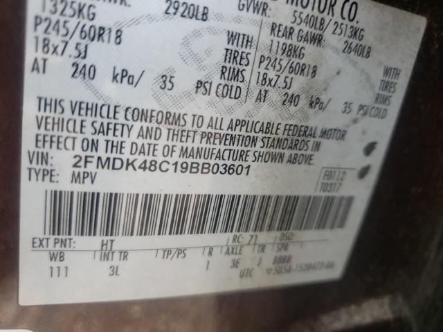 Photo 10 from auction – 2009 FORD EDGE SEL with VIN 2FMDK48C19BB03601