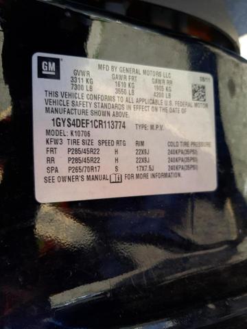 Photo 10 from auction – 2012 CADILLAC ESCALADE P with VIN 1GYS4DEF1CR113774