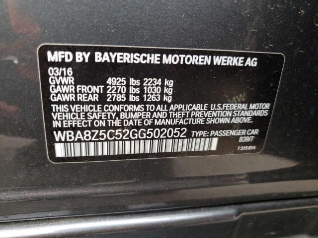 Photo 10 from auction – 2016 BMW 328 XIGT S with VIN WBA8Z5C52GG502052