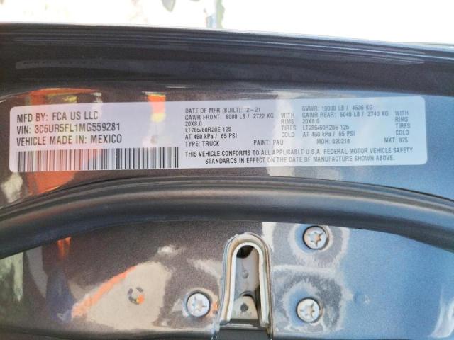 Photo 10 from auction – 2021 RAM 2500 LARAM with VIN 3C6UR5FL1MG559281