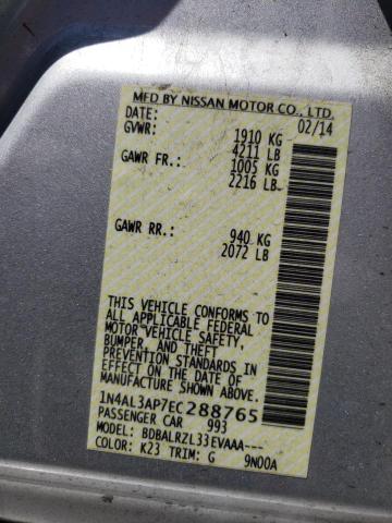 Photo 10 from auction – 2014 NISSAN ALTIMA 2.5 with VIN 1N4AL3AP7EC288765