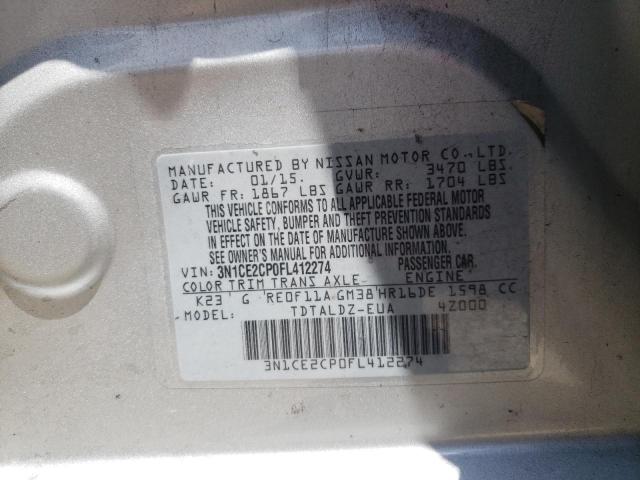 Photo 10 from auction – 2015 NISSAN VERSA NOTE with VIN 3N1CE2CP0FL412274